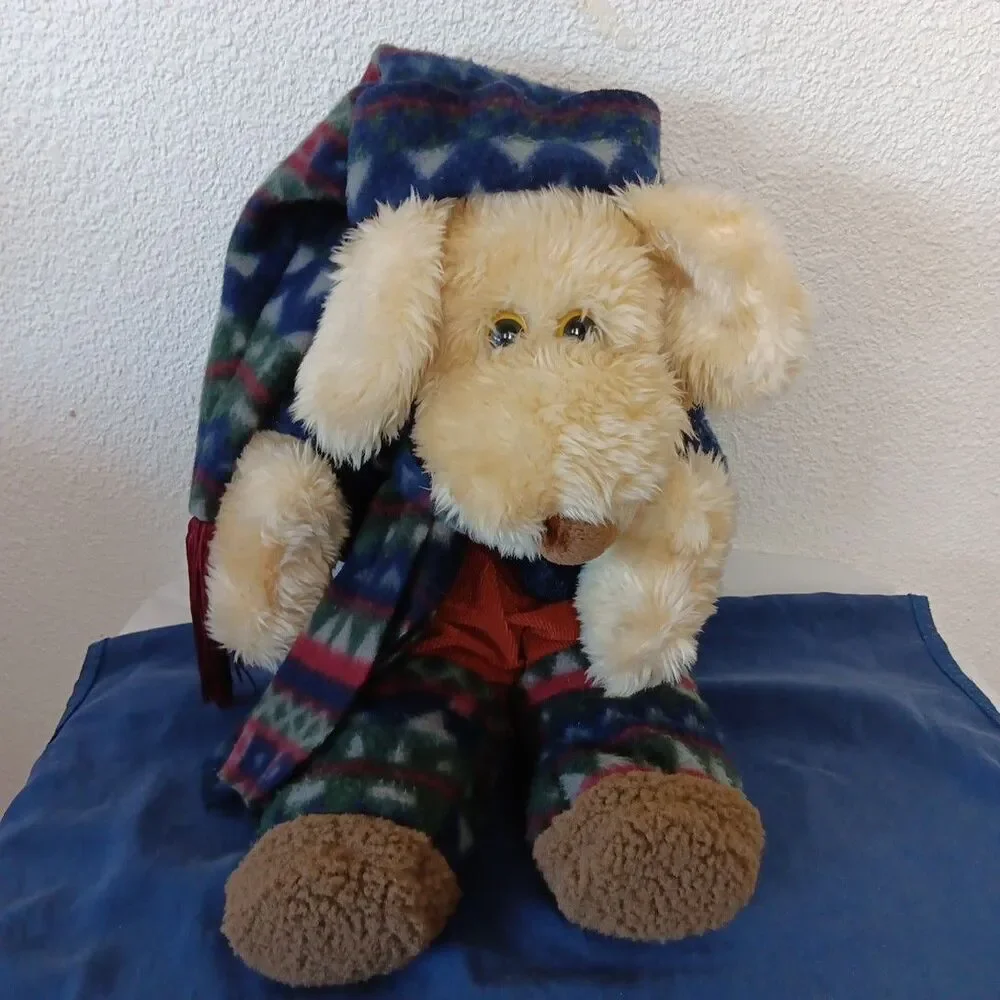 1997 Le Mutt Dog Plush Floppy Dog Outfit Pants Shoes Jacket Stocking Cap Fleece
